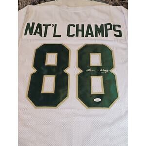 Lou Holtz Autographed/Signed Jersey Notre Dame Fighting Irish Coach 88 Champ